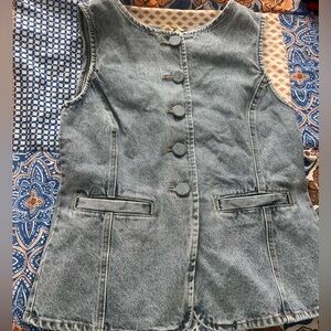 NWT H&M Blue Denim Vest